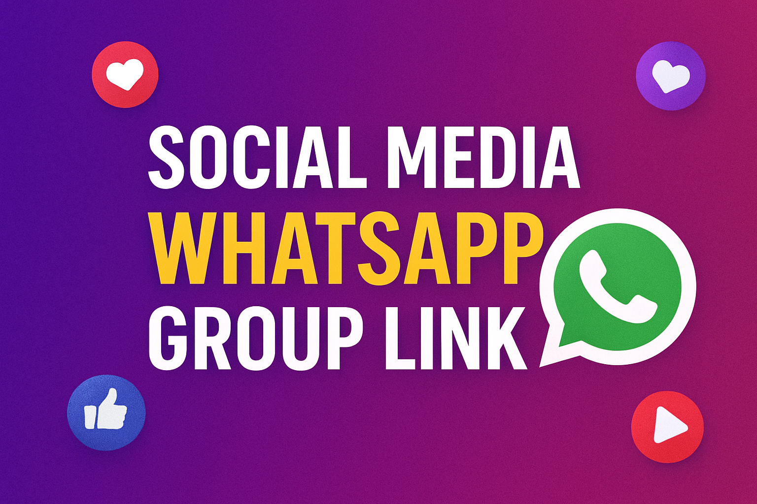 Social Media WhatsApp Group Link